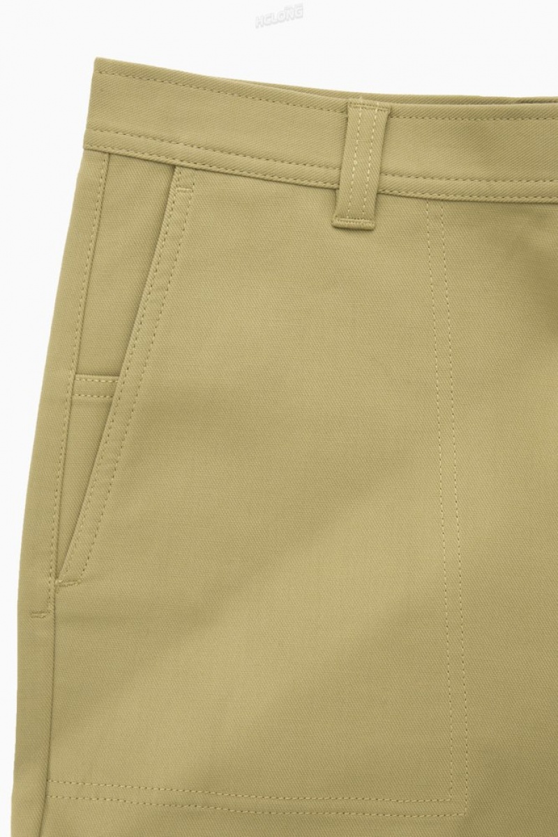 COS Droit-Leg Utility Trousers Beige | 329871-BFD