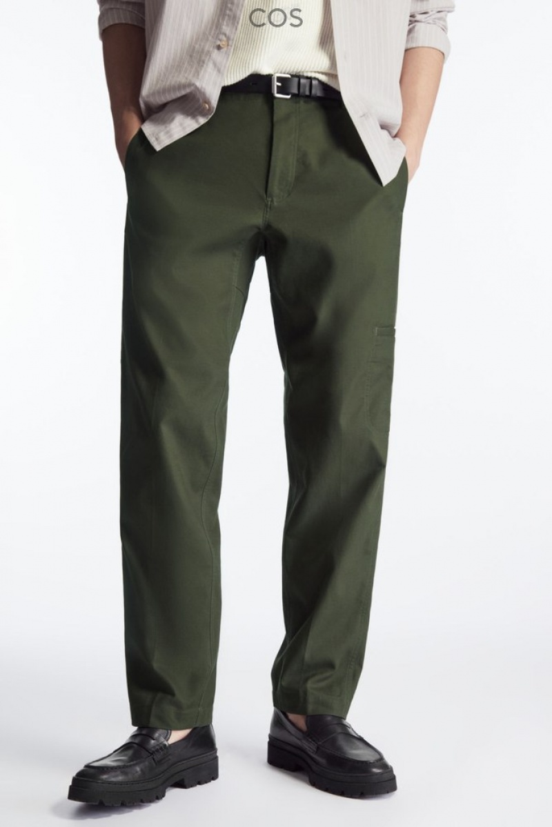 COS Droit-Leg Utility Trousers Stone | 154976-BKW