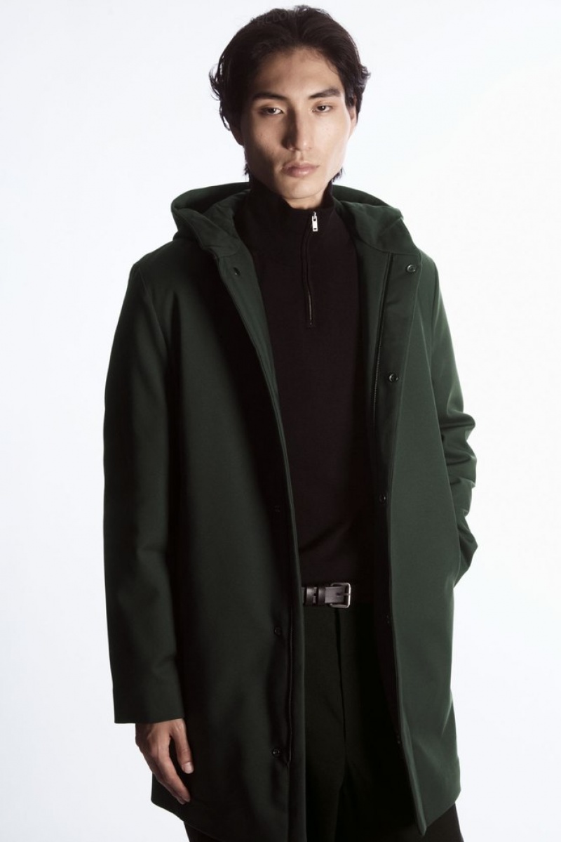 COS Encapuchonné Rembourré Parka Noir | 581639-KBG