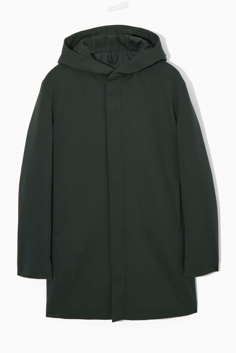 COS Encapuchonné Rembourré Parka Noir | 581639-KBG