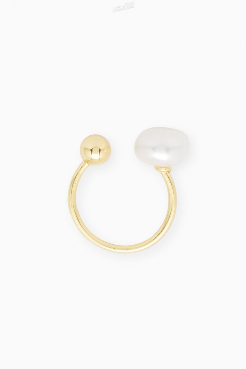 COS Gold Vermeil Freshwater Pearl Ring Doré | 749126-VWY