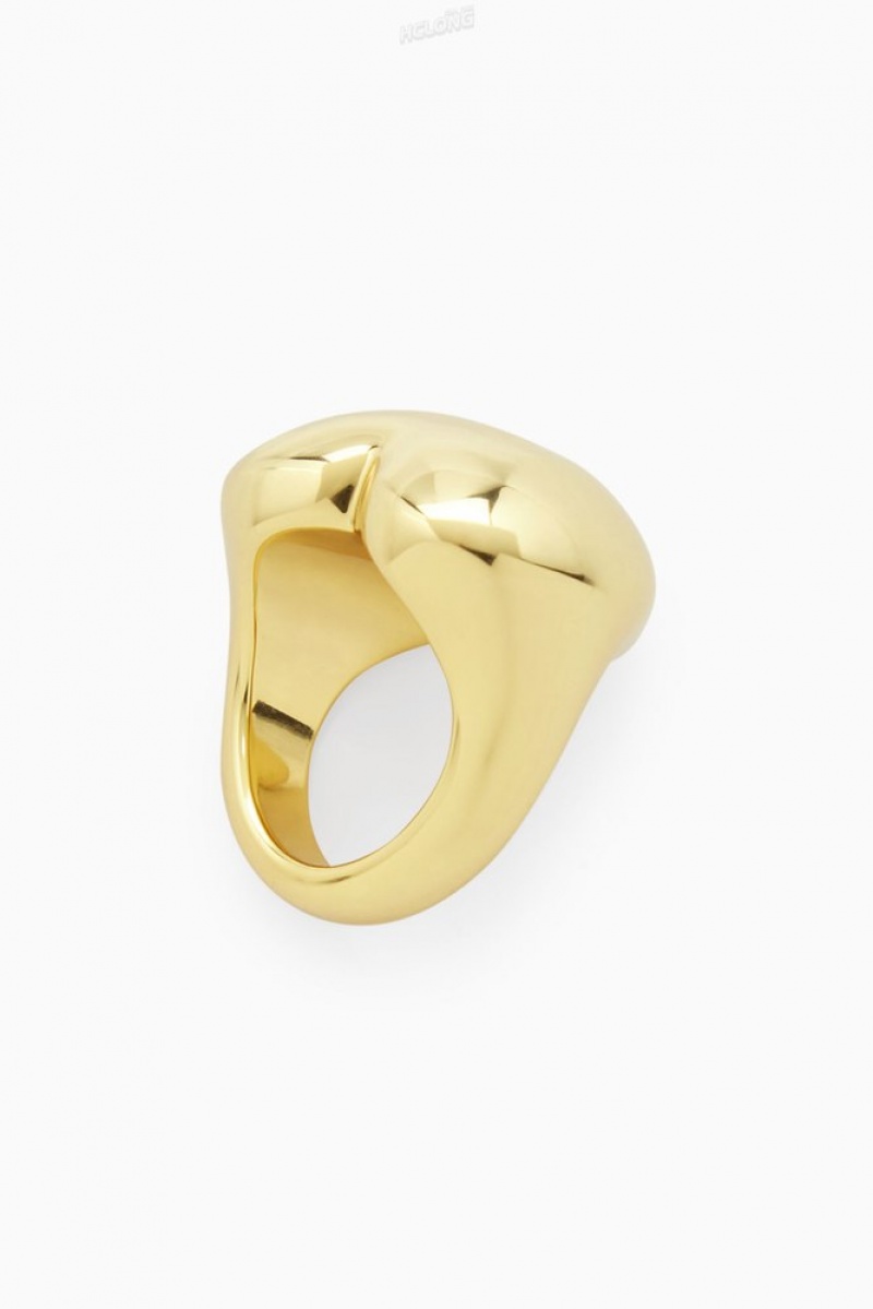 COS Heart Signet Ring Doré | 578240-XCI