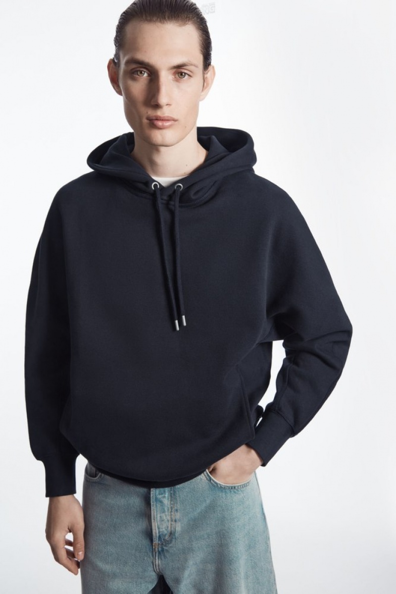 COS Heavyweight Panelled Hoodie Grise | 578692-DEP