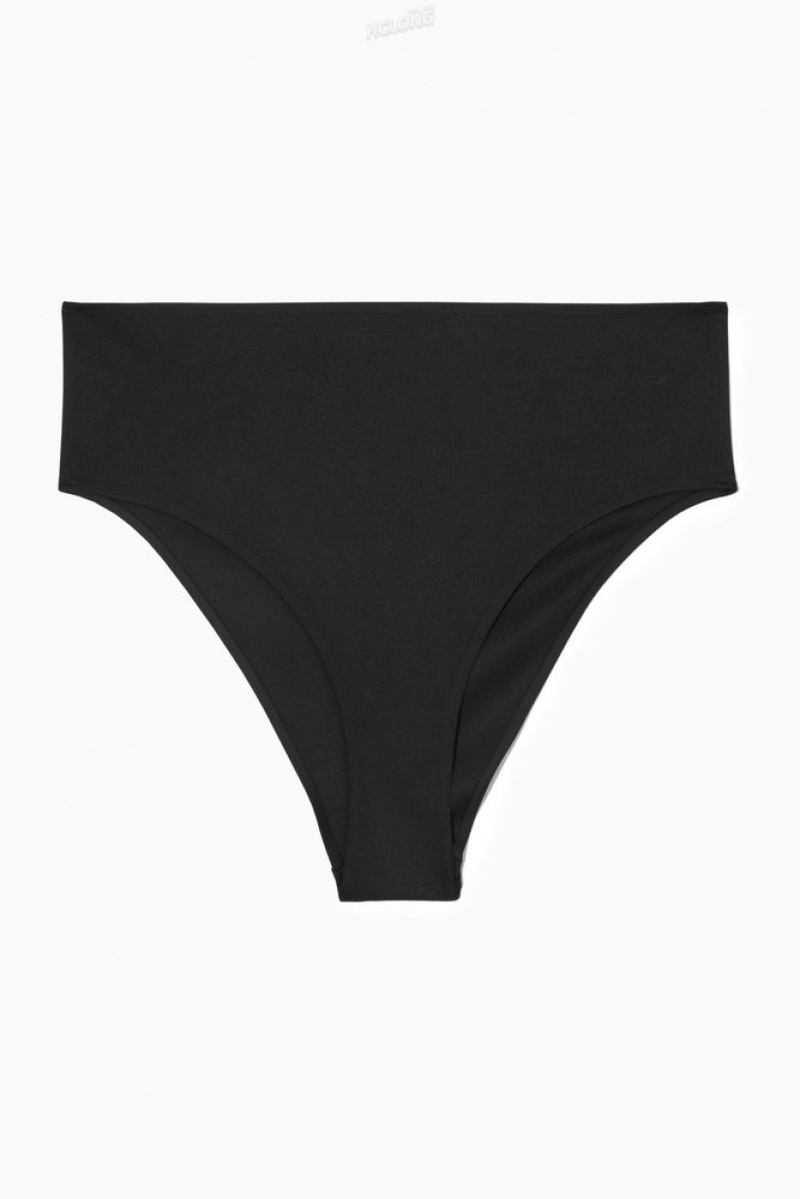 COS High-Waisted Bikini Briefs Noir | 604923-QMU