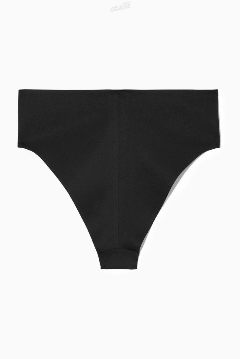 COS High-Waisted Bikini Briefs Noir | 604923-QMU