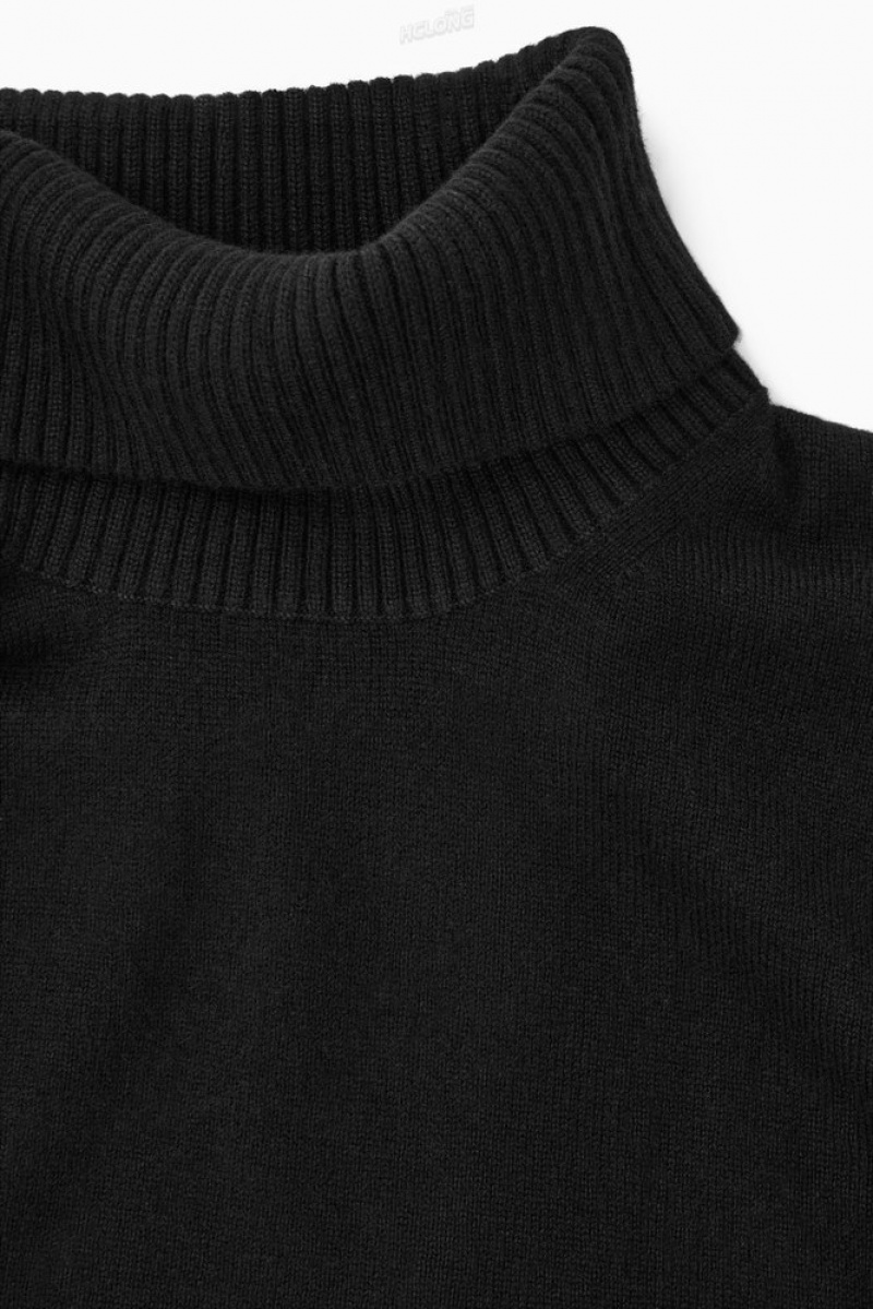 COS Laine-Cashmere Turtleneck Jumper Vert Foncé | 129806-XPJ