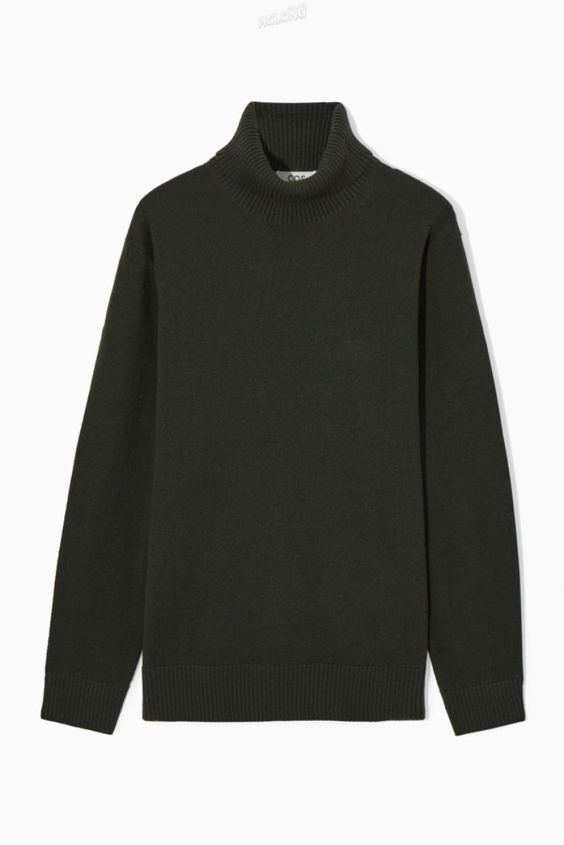 COS Laine-Cashmere Turtleneck Pull Noir | 028967-NST