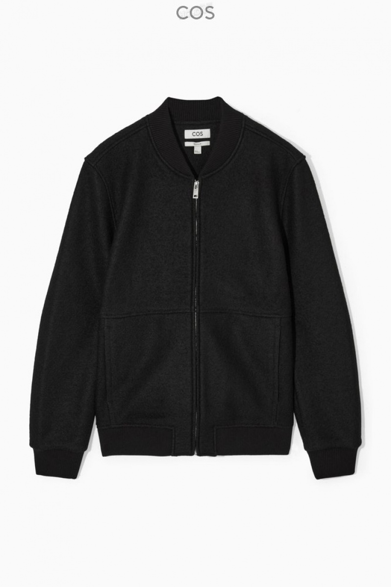 COS Laine Bomber Jacket Noir | 954102-UKR