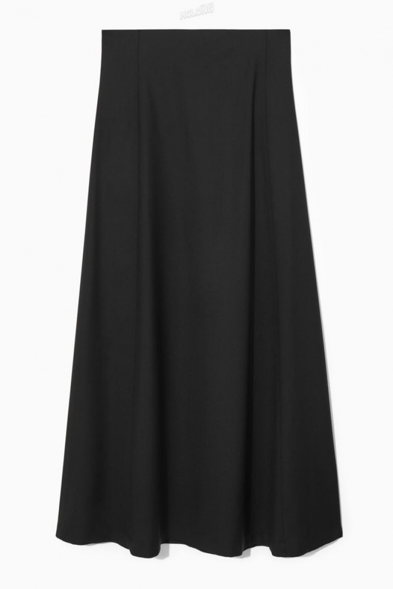 COS Laine Maxi Skirt Noir | 284067-ZFJ