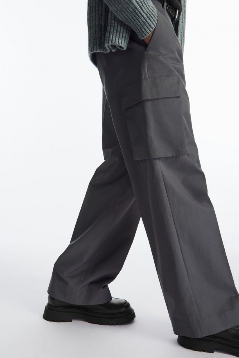 COS Larges-Leg Cargo Pants Noir | 296074-BKO