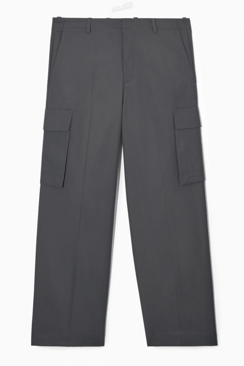 COS Larges-Leg Cargo Trousers Noir | 643971-BNO