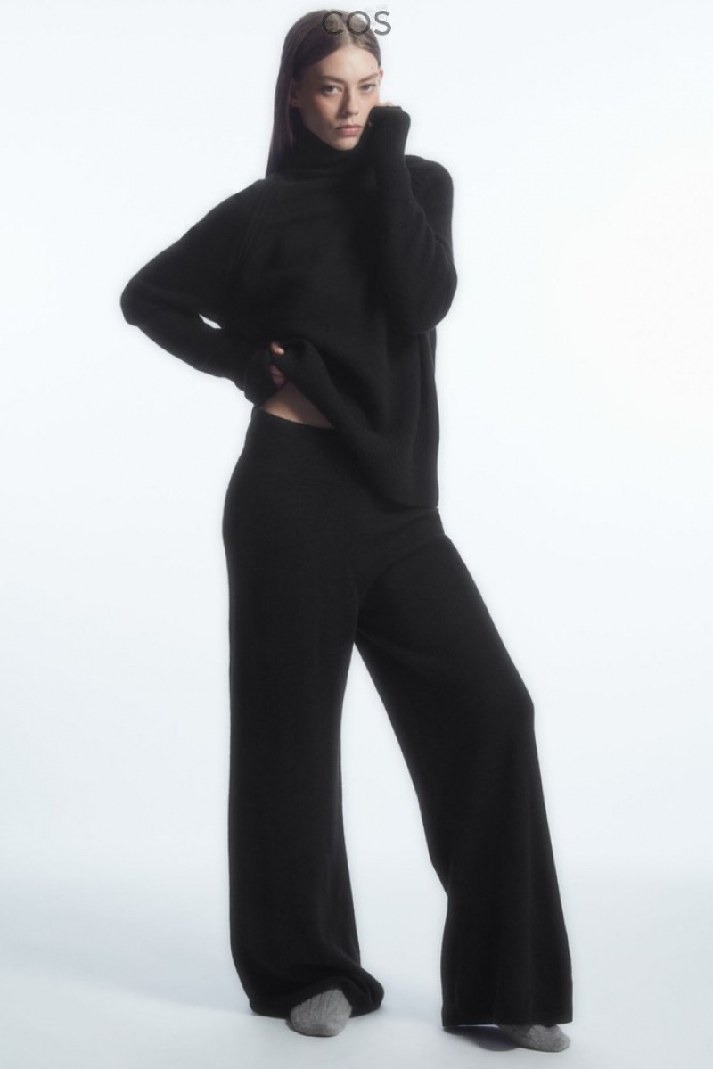 COS Larges-Leg Pure Cashmere Pants Gray | 265398-HLT