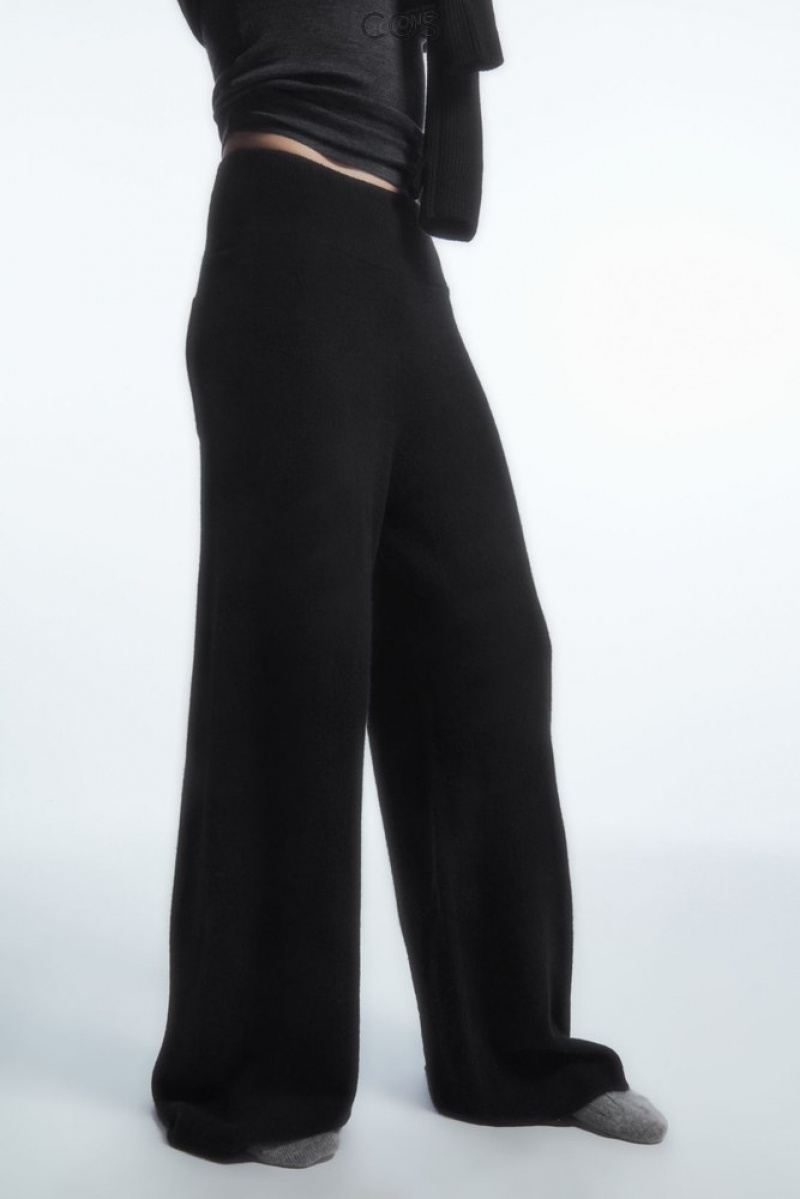 COS Larges-Leg Pure Cashmere Pants Gray | 265398-HLT