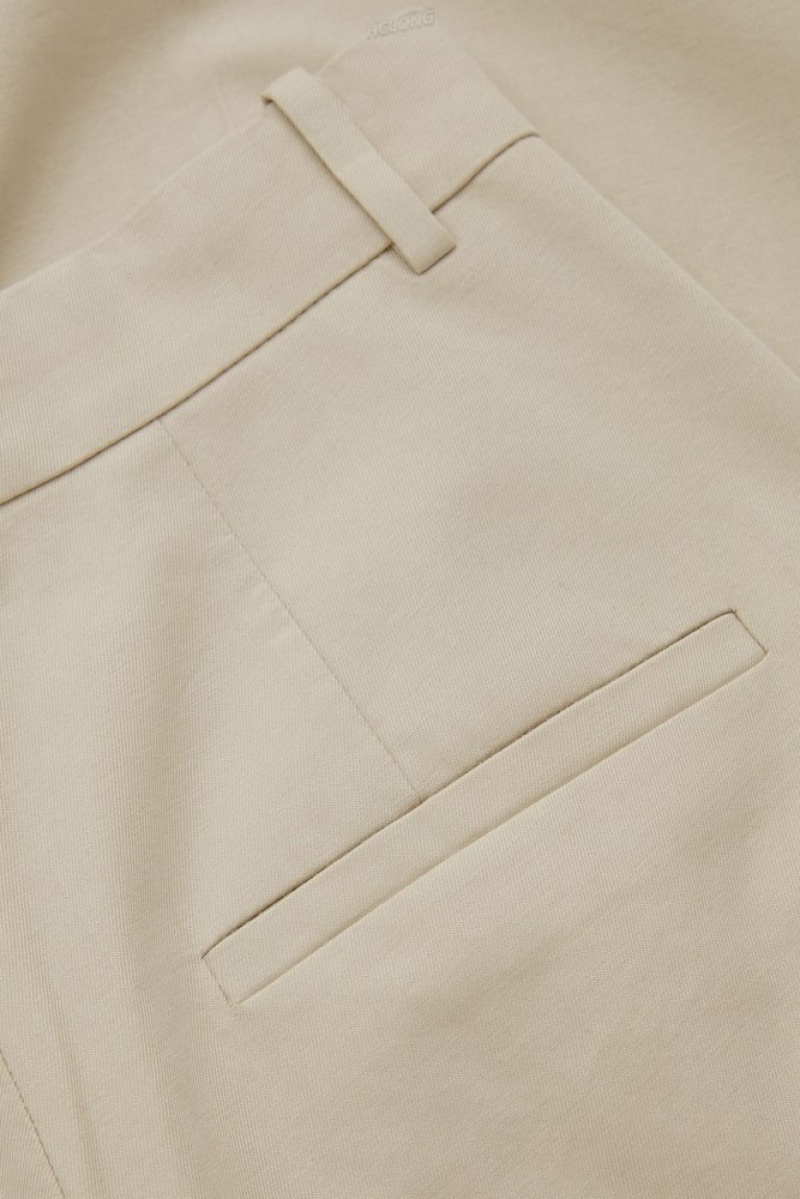 COS Larges-Leg Tailored Trousers Beige | 197408-ISY