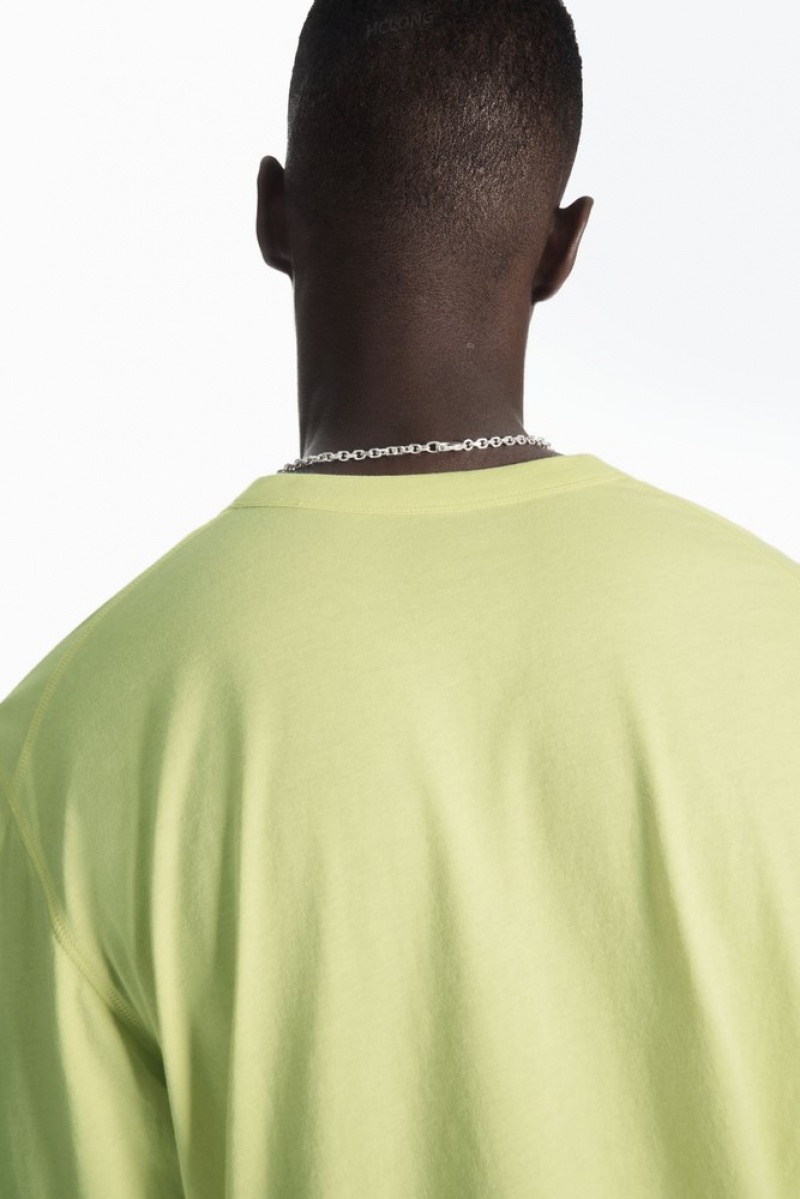 COS Legere Long-Sleeved T-Shirt Jaune Clair | 294801-HCJ