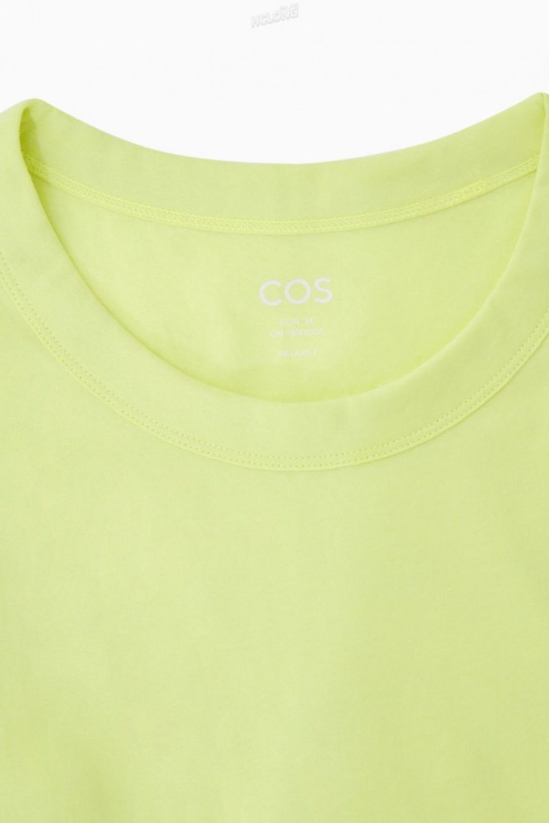 COS Legere Long-Sleeved T-Shirt Jaune Clair | 294801-HCJ