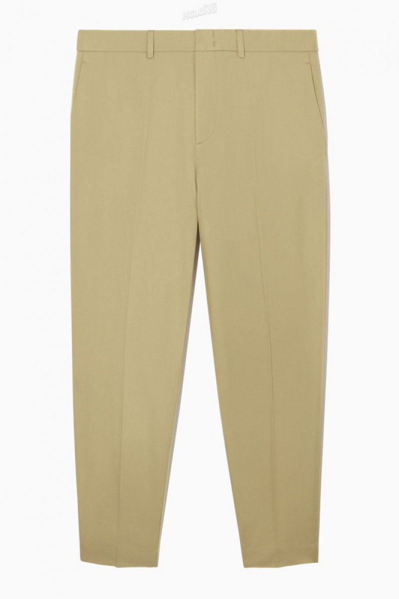 COS Linen And Coton-Blend Tailored Pants Beige | 917840-PKO