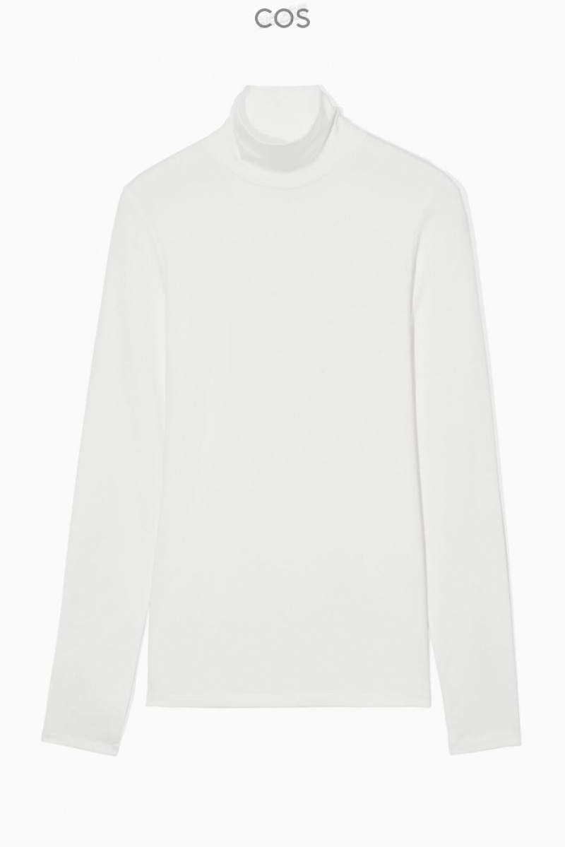 COS Long-Sleeved Jersey Roll-Neck Top | 296518-JOG