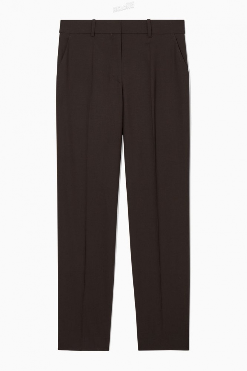 COS Low-Rise Tailored Laine Pants Bleu Marine | 983510-CSG