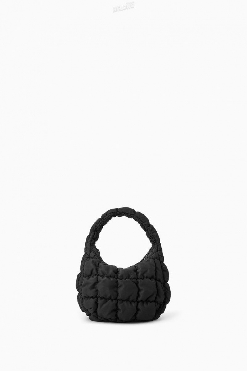 COS Matelassé Micro Bag Noir | 495832-FTQ