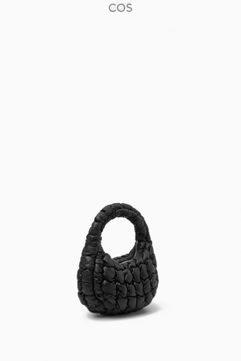 COS Matelassé Micro Bag - Cuir Noir | 658410-CGU