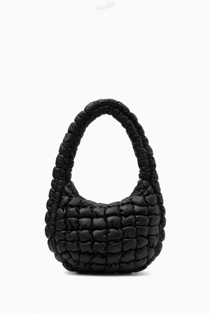 COS Matelassé Mini Bag - Cuir Noir | 492761-LCZ