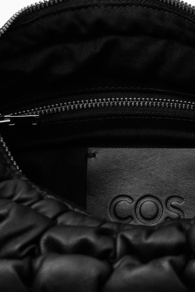 COS Matelassé Mini Bag - Cuir Noir | 492761-LCZ