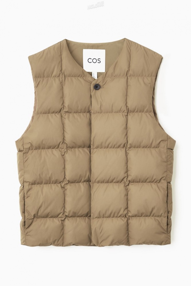 COS Matelassé Rembourré Liner Gilet Noir | 123784-PCE