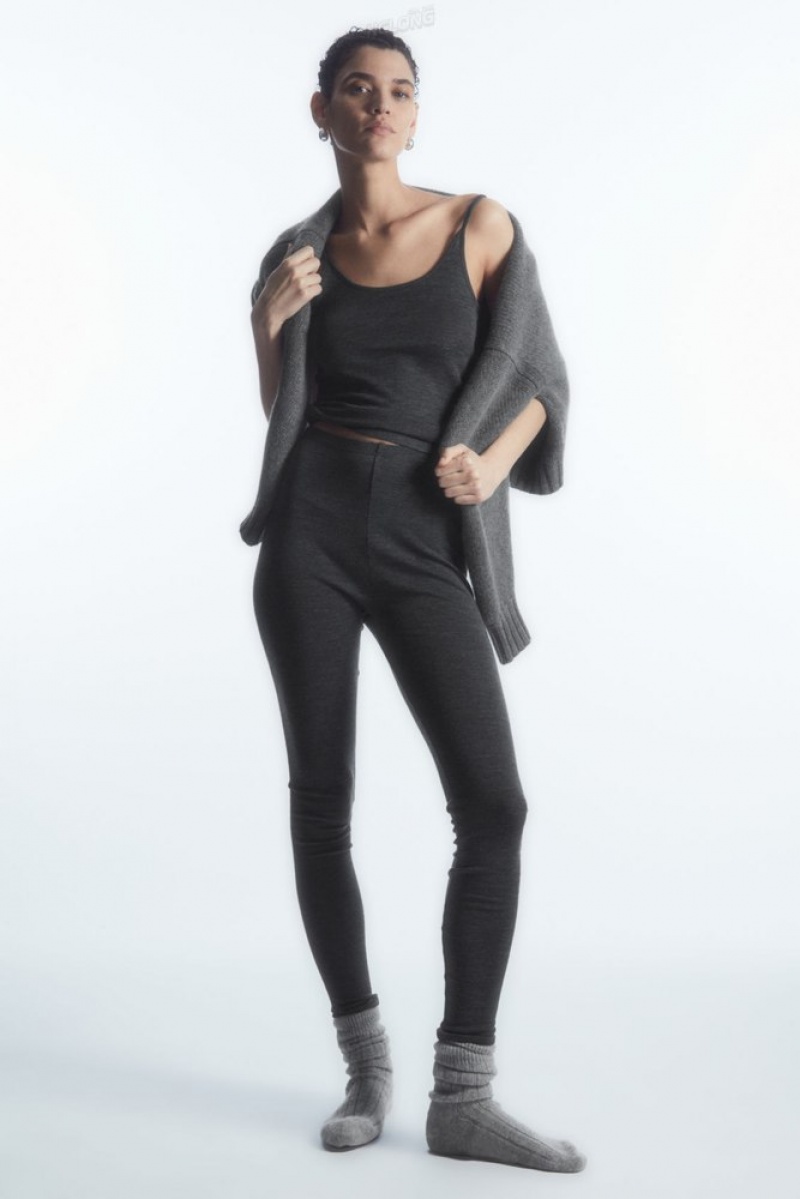 COS Merino Laine Leggings Noir | 382609-NDQ