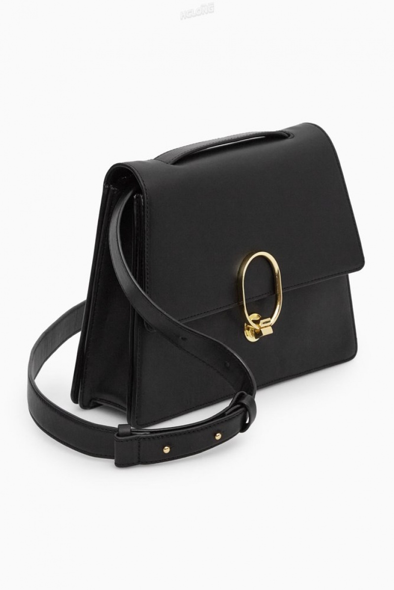 COS Mini Embellished Crossbody Bag Noir | 785034-ACG