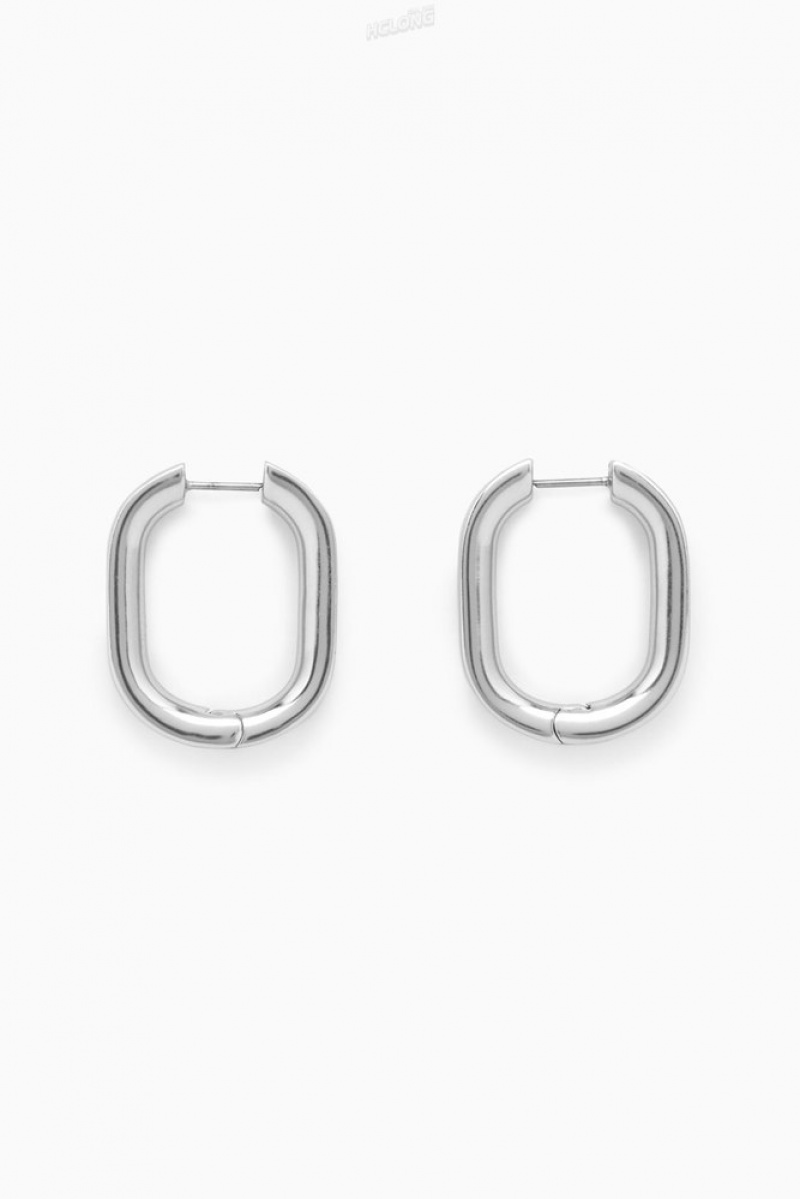 COS Oval Hoop Earrings Doré | 671954-ZAN