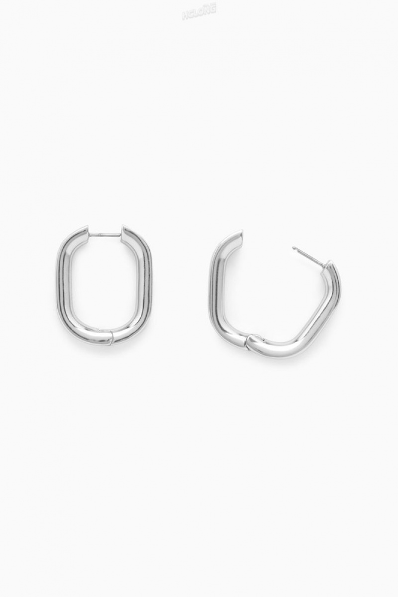 COS Oval Hoop Earrings Doré | 671954-ZAN