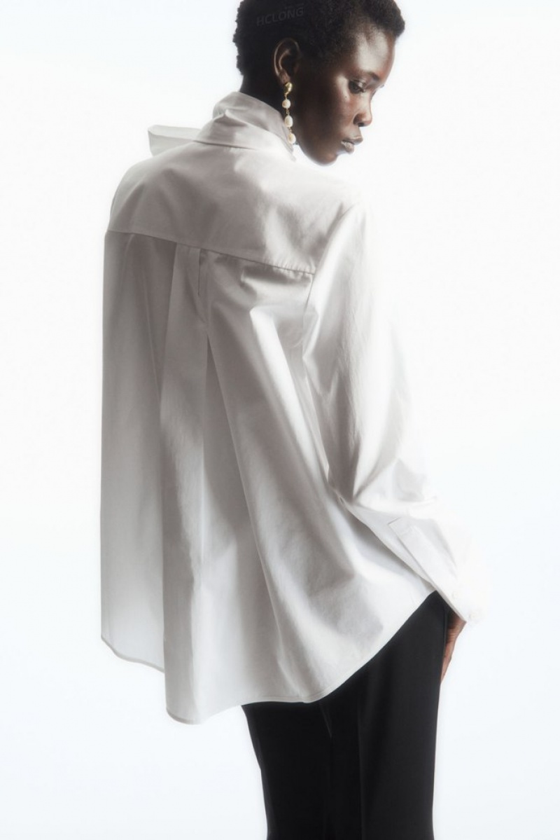 COS Oversized Bow-Detail Blouse Noir | 526739-MEX