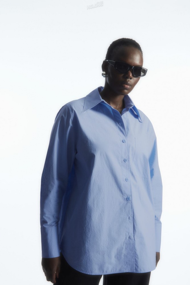 COS Oversized Tailored Shirt Blanche | 271850-FCS