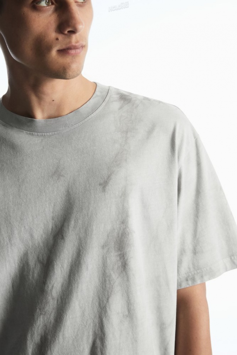 COS Oversized Tie-Dye T-Shirt Stone / Printed | 732051-NKG