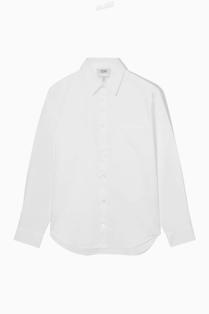 COS Patch-Pocket Shirt - Regular Blanche | 472309-VQE