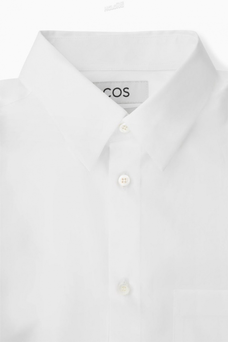 COS Patch-Pocket Shirt - Regular Blanche | 472309-VQE