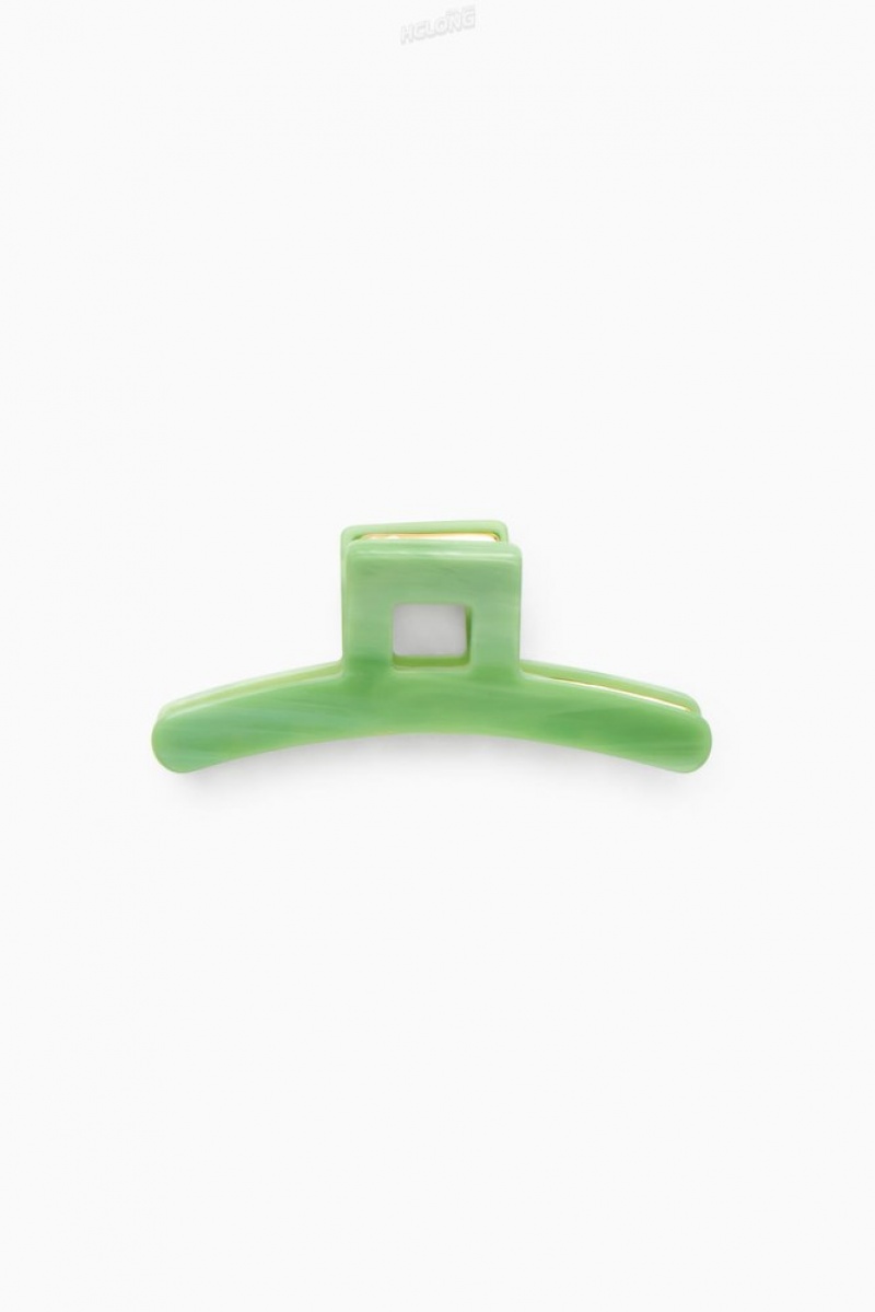 COS Pearl-Effect Mini Hair Clip Vert Doré | 947810-VHW