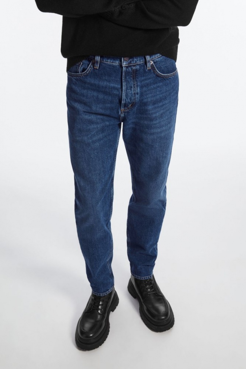 COS Pillar Jeans - Tapered Mid-Blue | 192304-FES