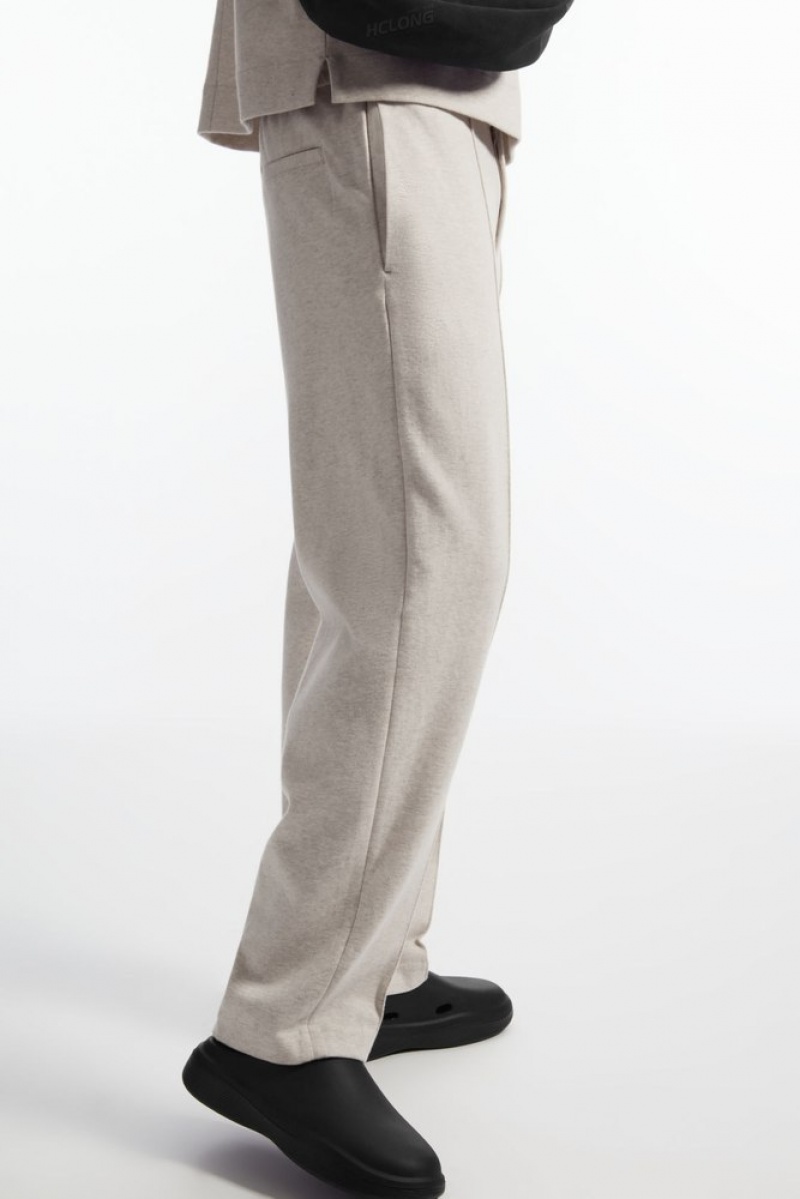 COS Pintucked Pull-On Jersey Pants Bleu Marine | 510329-TSZ