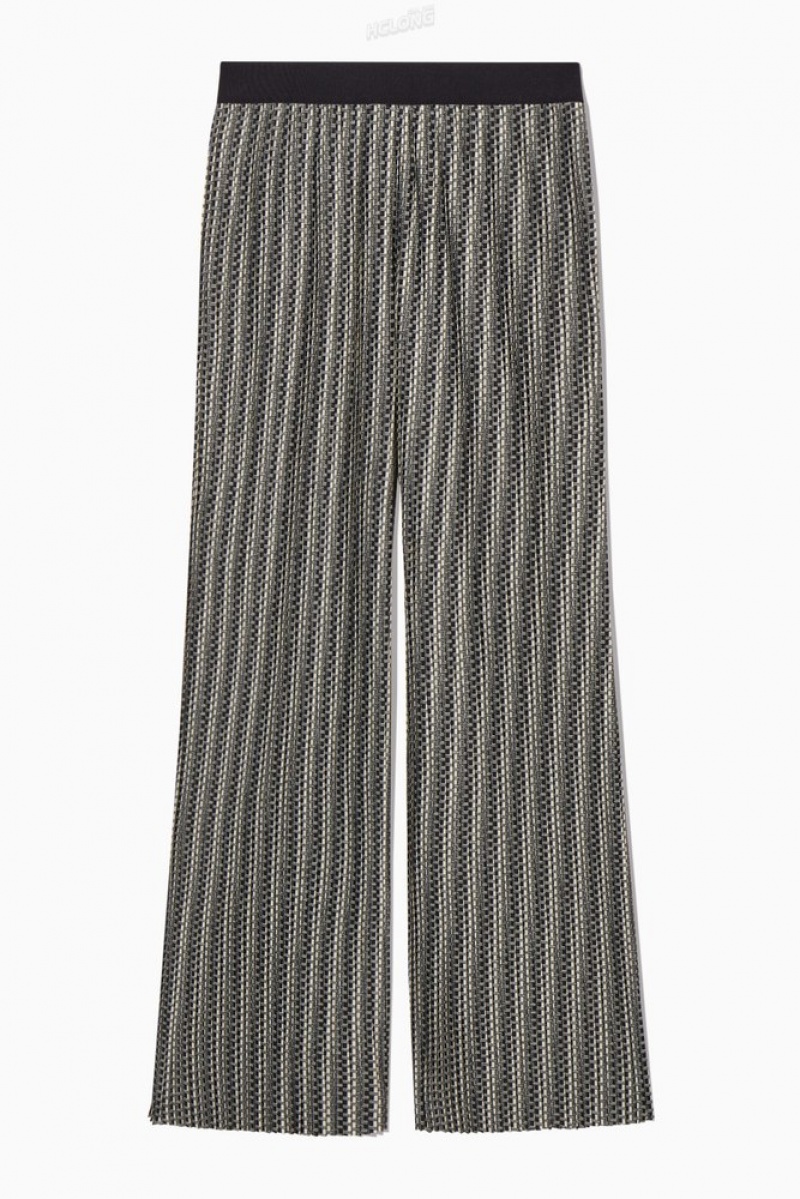 COS Plissé Trousers Bleu Marine Foncé | 538192-OID