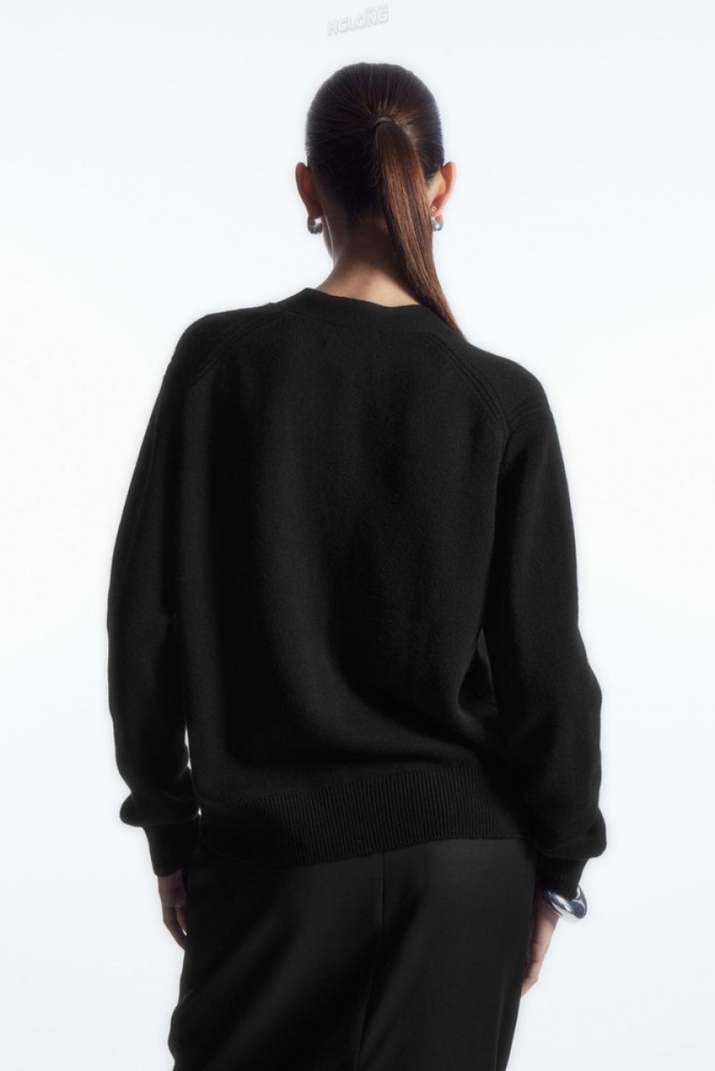 COS Pure Cashmere Cardigan Noir | 807234-FVZ