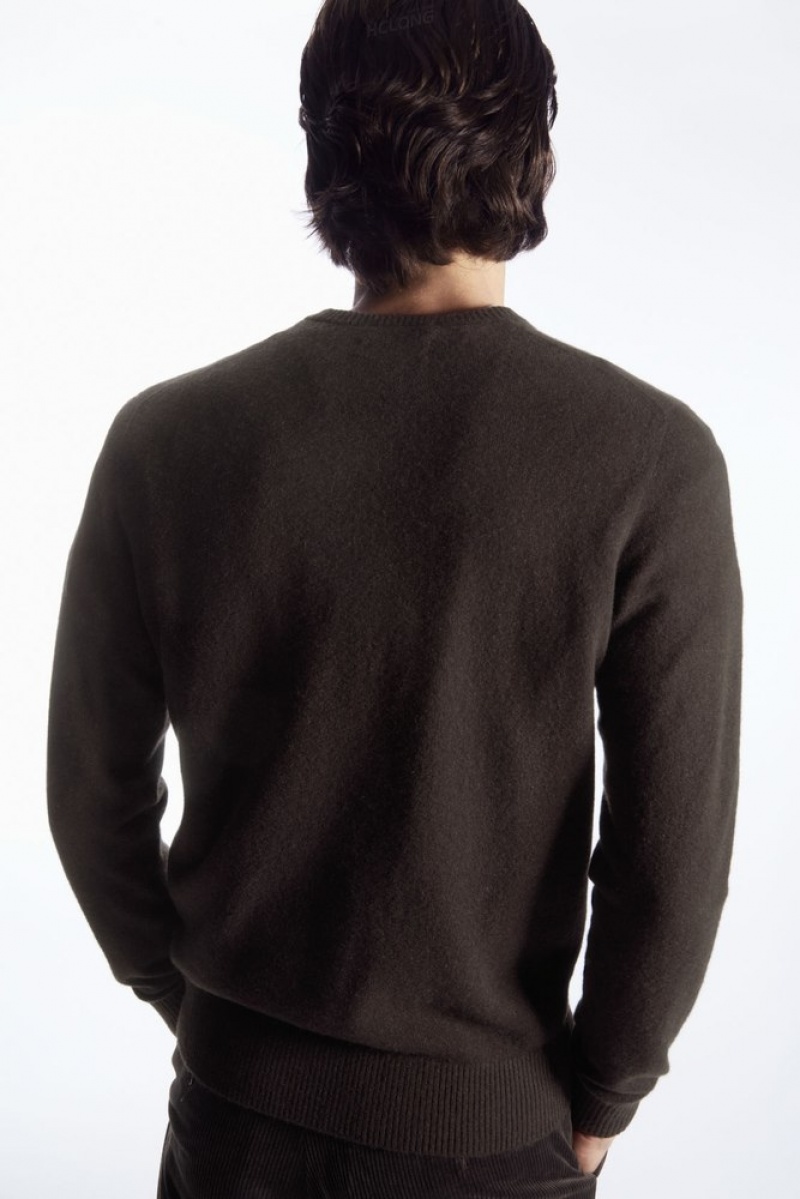 COS Pure Cashmere Jumper Marron Foncé | 259814-ILB