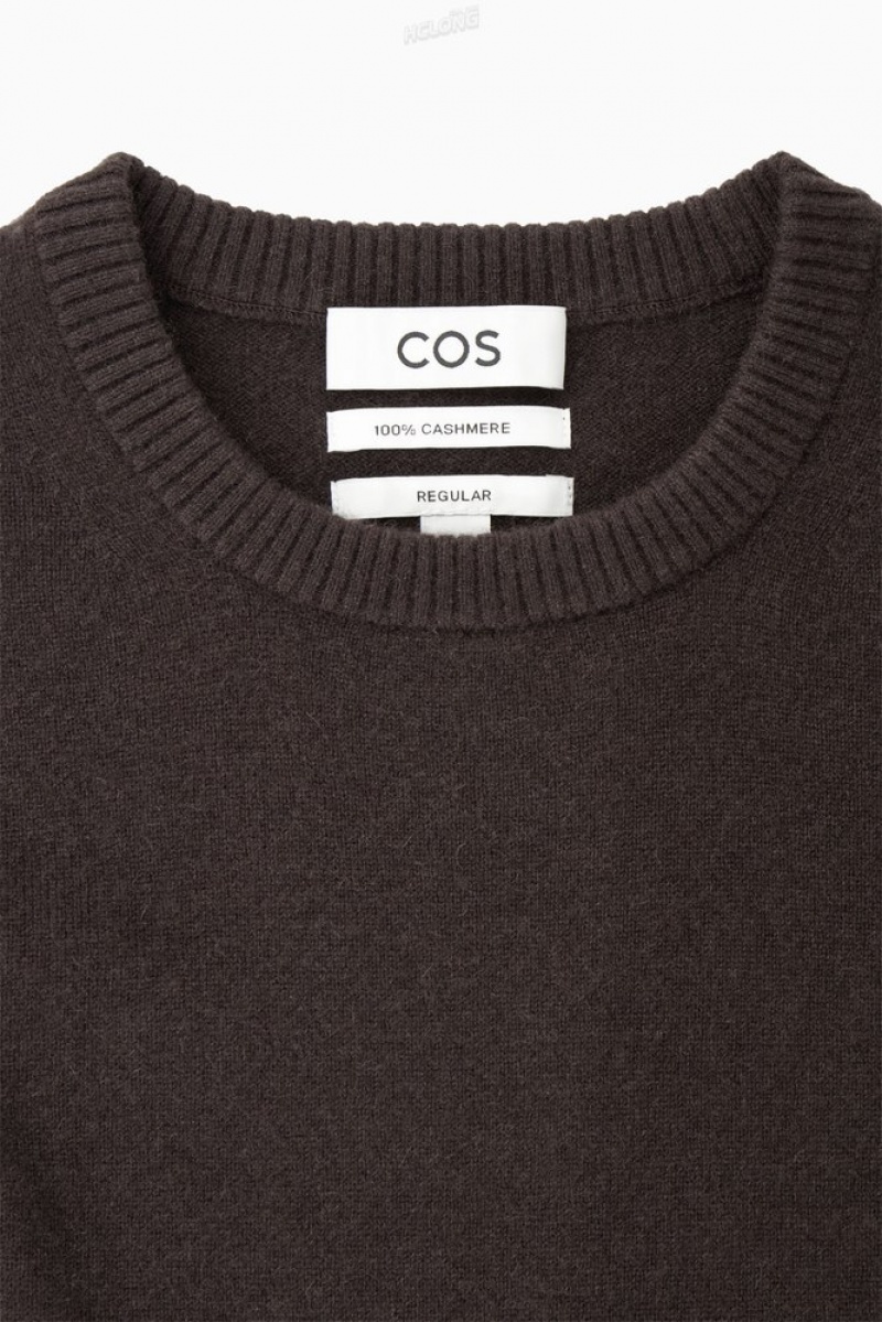 COS Pure Cashmere Jumper Marron Foncé | 259814-ILB