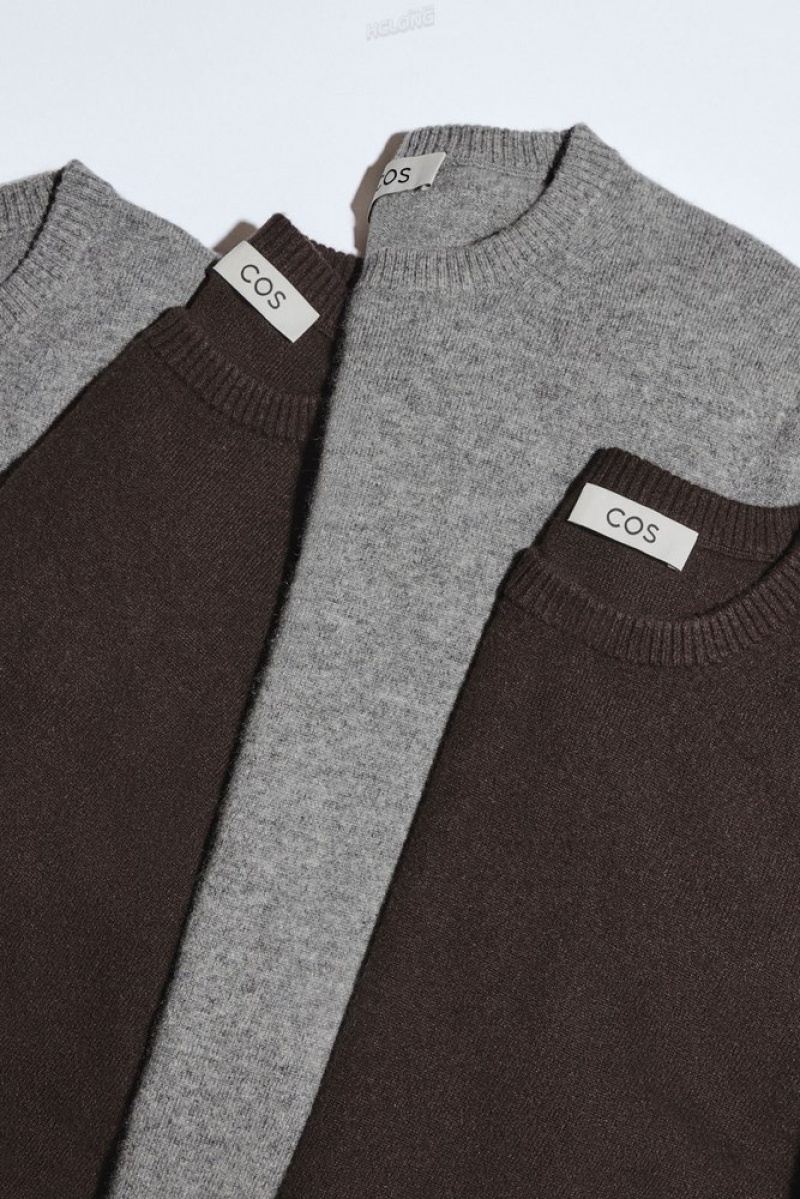 COS Pure Cashmere Jumper Marron Foncé | 259814-ILB