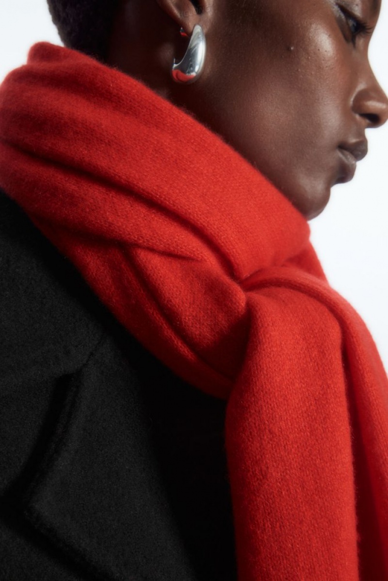 COS Pure Cashmere Scarf Noir | 394517-YHI