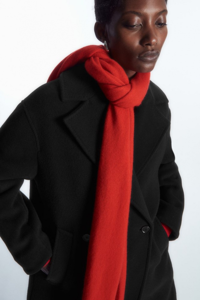 COS Pure Cashmere Scarf Noir | 394517-YHI