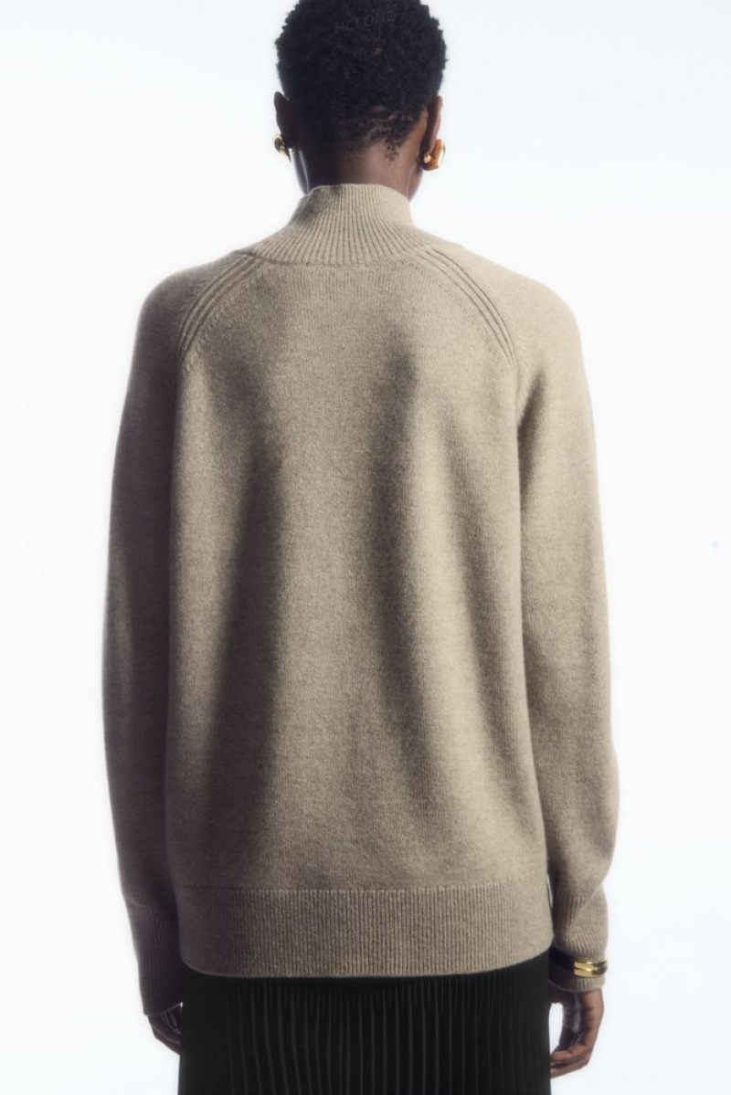 COS Pure Cashmere Turtleneck Jumper Bleu Marine Foncé | 861970-WZN