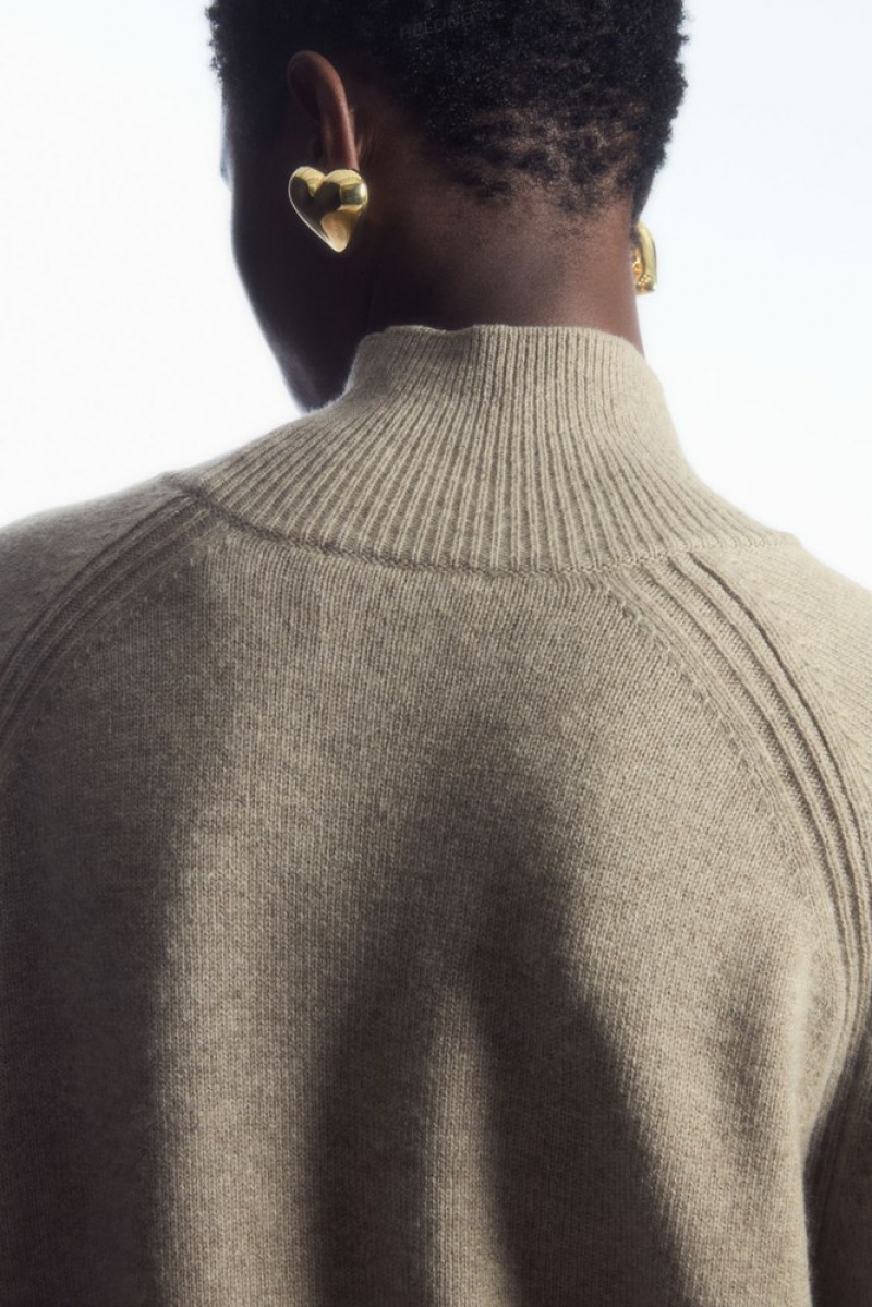 COS Pure Cashmere Turtleneck Jumper Bleu Marine Foncé | 861970-WZN