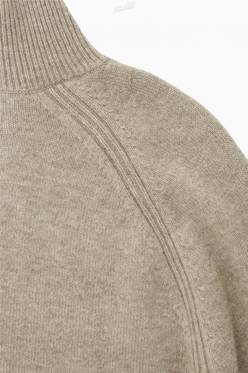 COS Pure Cashmere Turtleneck Jumper Bleu Marine Foncé | 861970-WZN